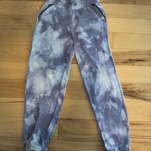 Athleta Kids Blue/Purple Tie-Dye Sweatpants